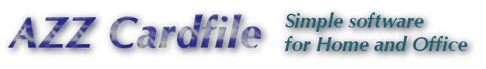 AZZ Cardfile : Simple Software for Home and Office
